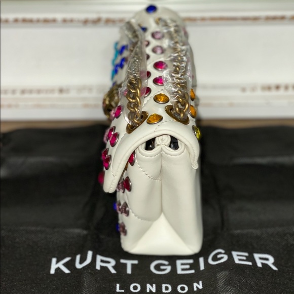 KURT GEIGER London Leather Mini Kensington Embellished Crossbody Bag - Picture 5 of 8